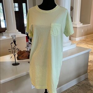 Light Yellow T-Shirt Dress